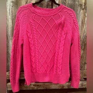 Pink cable knit sweater from Gap size M